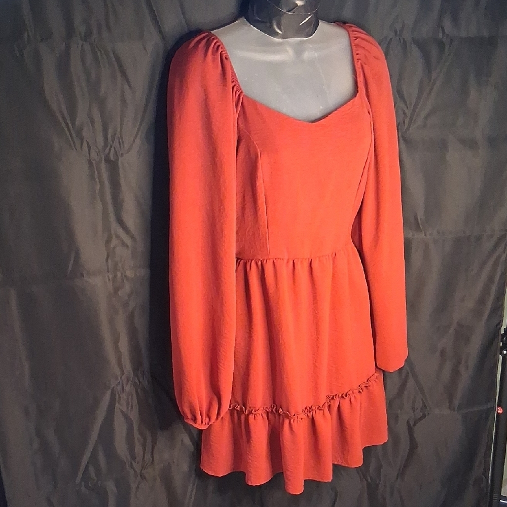 Red Long Sleeve Dress